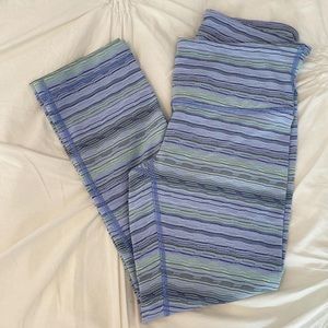Lululemon Striped Cropped Leggings, Size 4